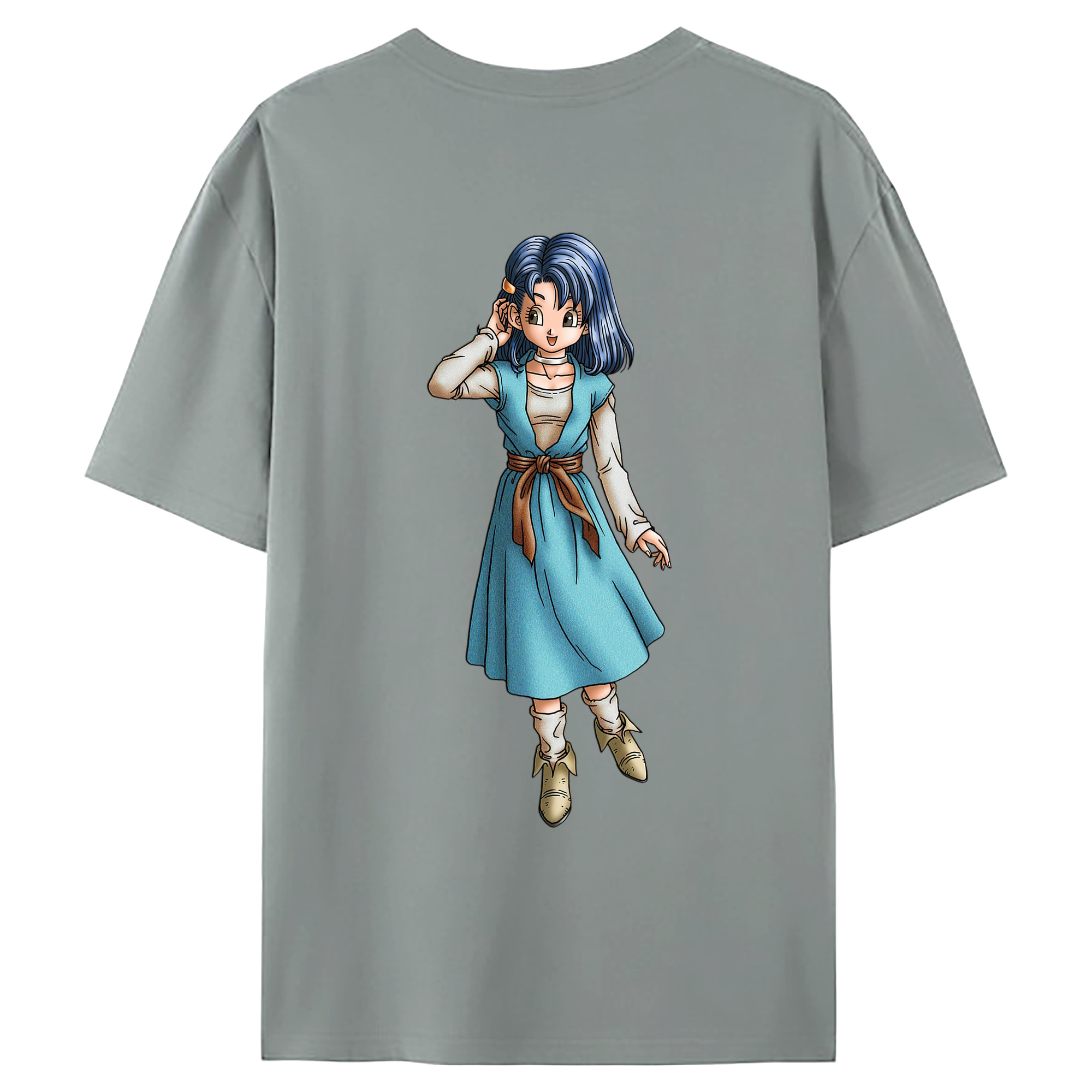 （画像用） ドラゴンクエスト Doragon Kuesuto Dragon Quest 綿100％ メンズ半袖Tシャツ（バックプリント） 通気性